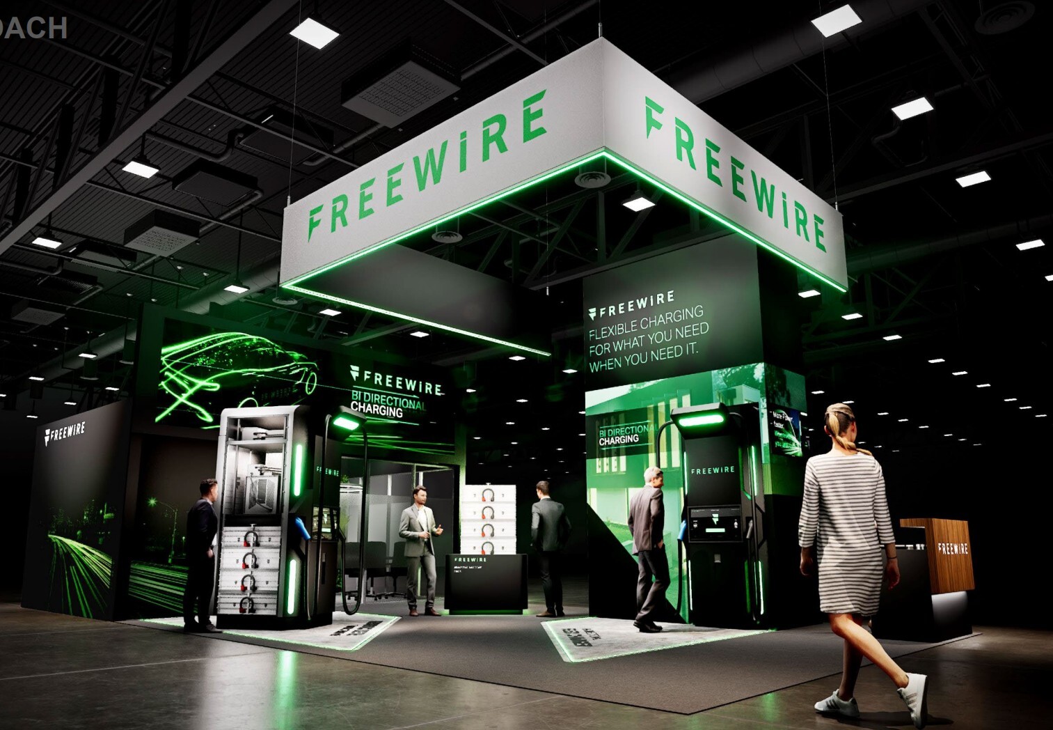 Large scale CES trade show exhibits featuring integrated technology displays