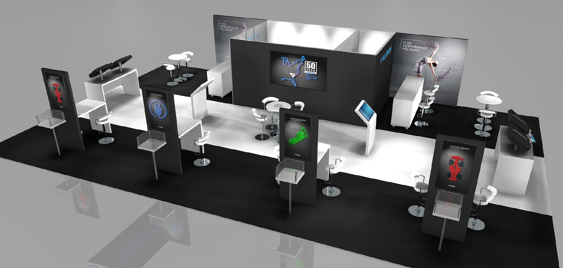 30x50 NPE exhibit design company example at Orange County Convention Center