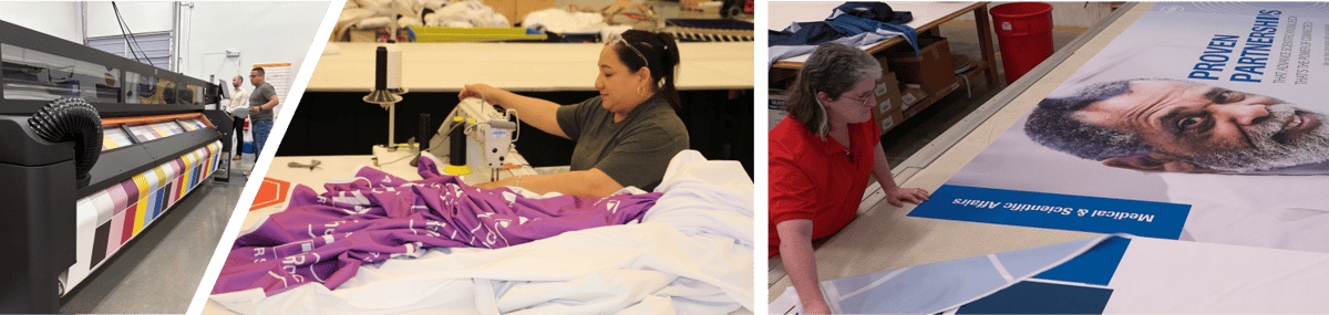 Exhibit Graphics Printing, Sewing & Quality Check Exhibit Graphics Printing, Sewing & Quality Check